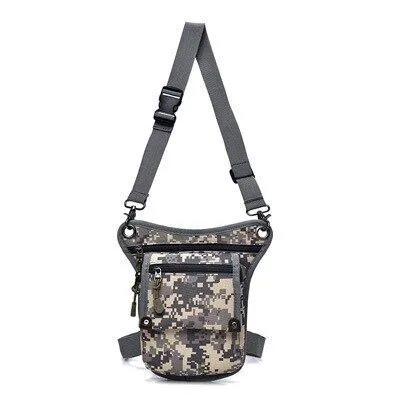 Men Canvas Drop Waist Bags Leg Pack Multifunction Shoulder Crossbody Bag Belt For Sport Climbing Bicycle and Motorcycle