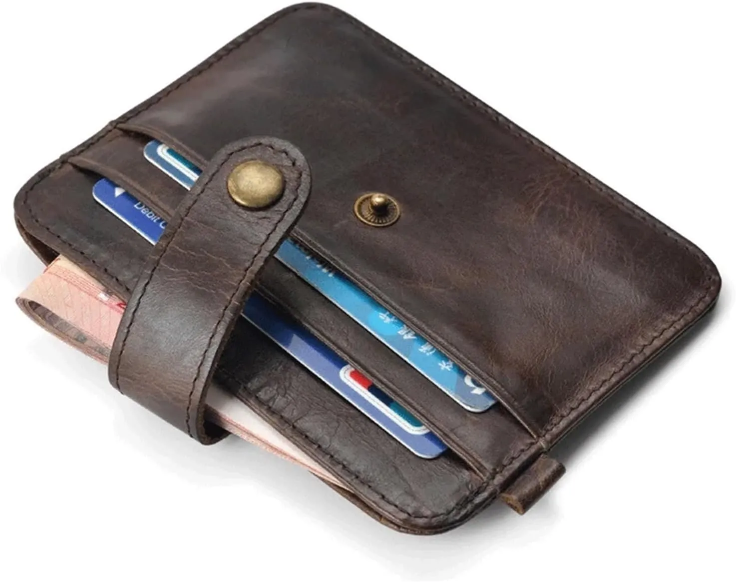 Men Leather Slim Wallet Male Small Purse Mini Money Bag Thin Man's Wallet Card Holder purse