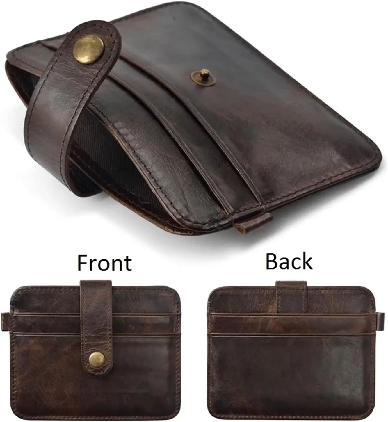 Men Leather Slim Wallet Male Small Purse Mini Money Bag Thin Man's Wallet Card Holder purse