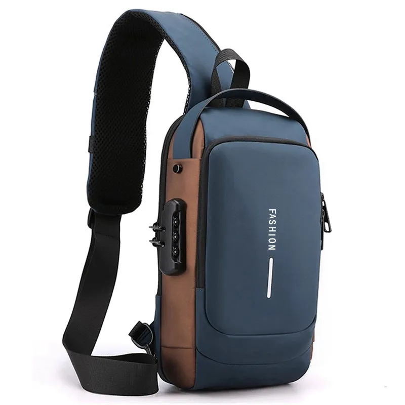Men's Attractive Unique Graceful Motorcycle Password Men's Chest Bags