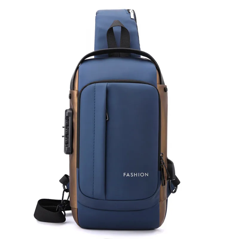 Men's Attractive Unique Graceful Motorcycle Password Men's Chest Bags