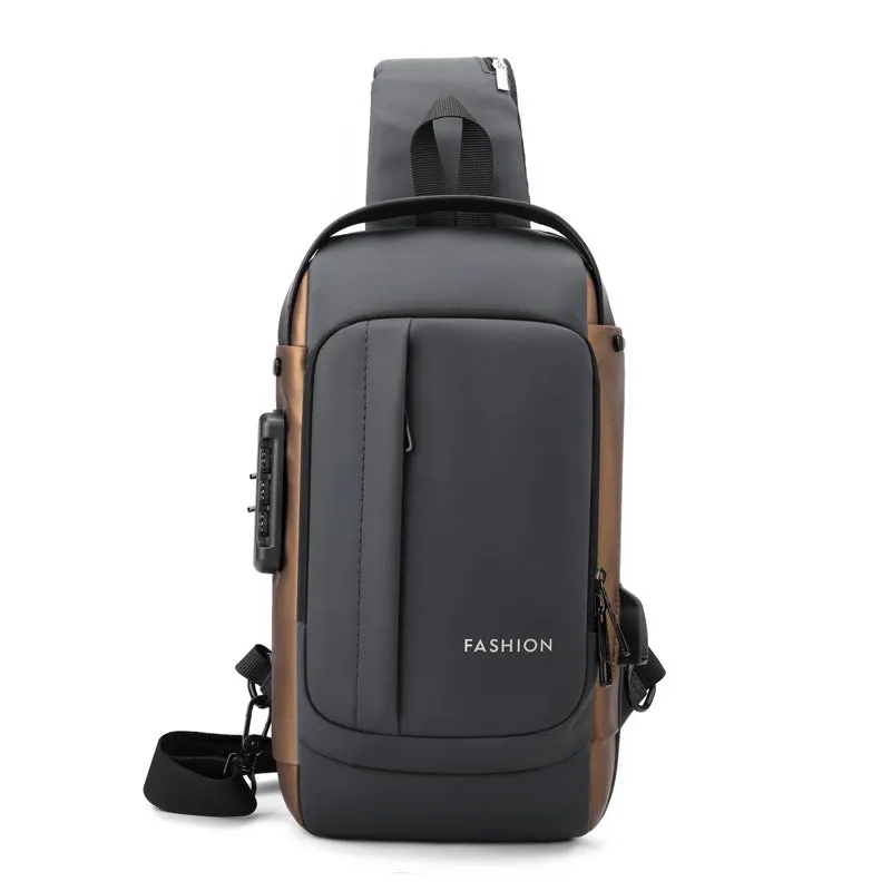 Men's Attractive Unique Graceful Motorcycle Password Men's Chest Bags