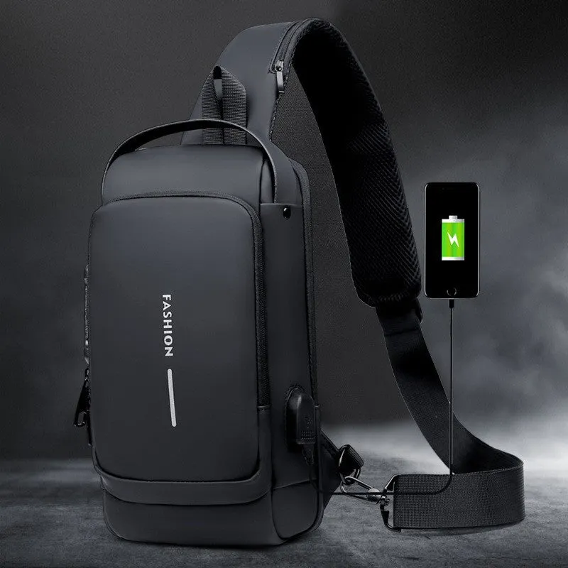 Men's Attractive Unique Graceful Motorcycle Password Men's Chest Bags