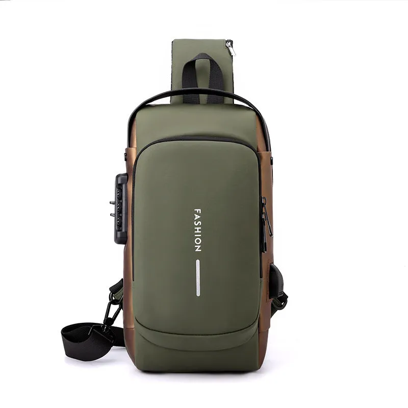 Men's Attractive Unique Graceful Motorcycle Password Men's Chest Bags