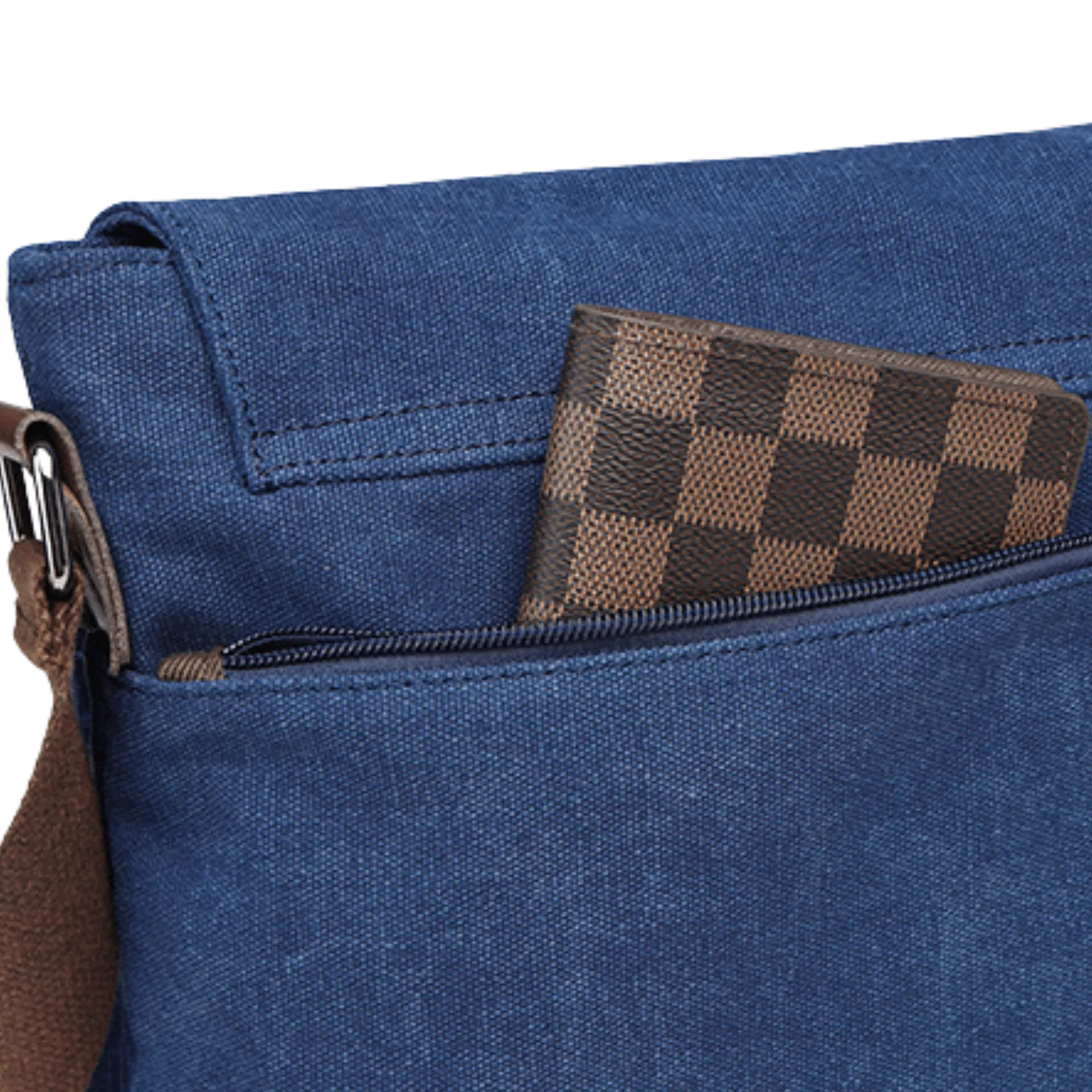 Men’s Canvas Cross Body Messenger Bag – Lightweight Shoulder Satchel