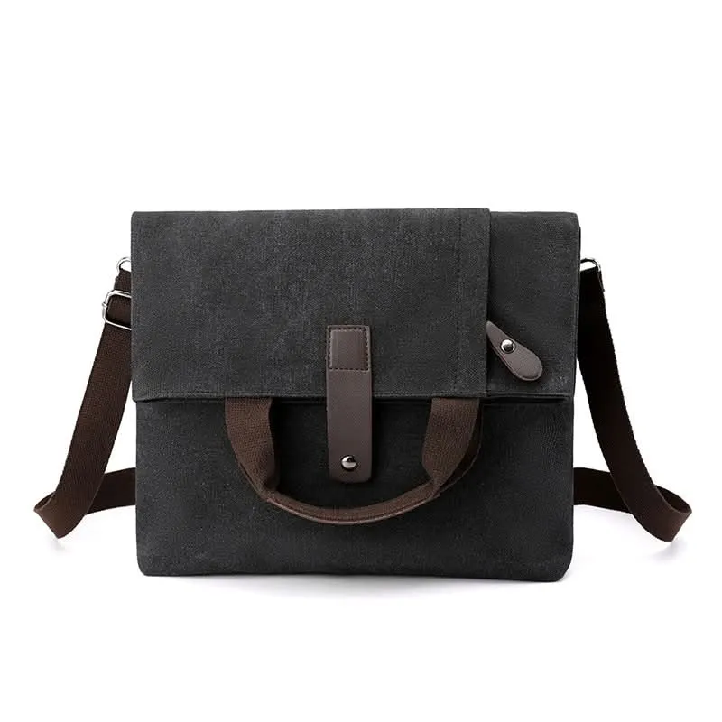 Men's Canvas Crossbody Travel Bag - Large-Capacity Shoulder Handbag