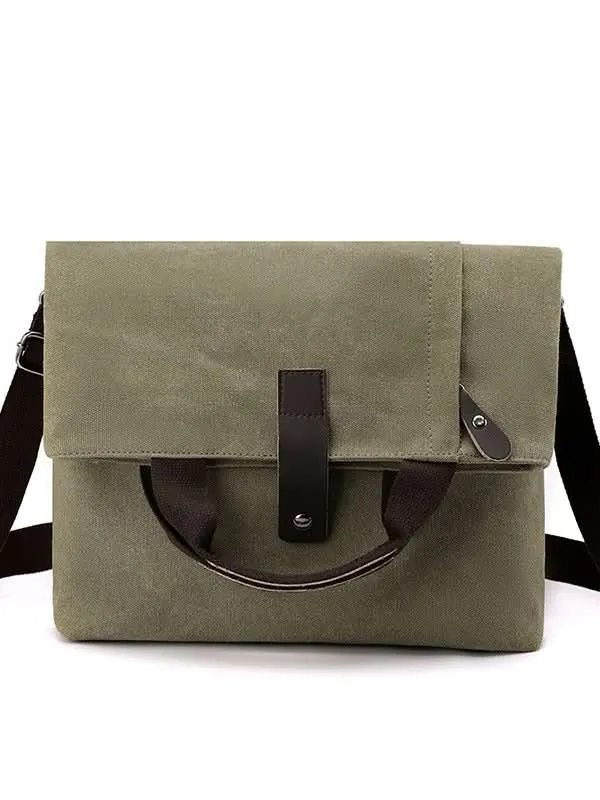 Men's Canvas Crossbody Travel Bag - Large-Capacity Shoulder Handbag