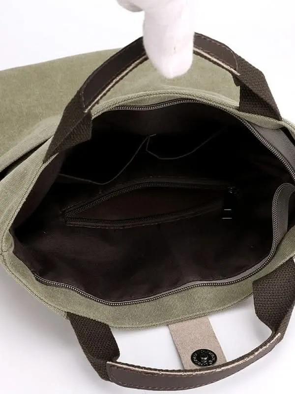 Men's Canvas Crossbody Travel Bag - Large-Capacity Shoulder Handbag