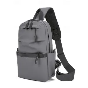 Men's Crossbody Bag Chest Bag Shoulder Bags Nylon Outdoor Casual Daily Zipper Multiple pockets Large Capacity Lightweight Solid Color Black Blue Grey