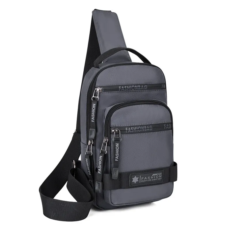 Men's Large Capacity Korean Lightweight Nylon Cloth Men's Chest Bags