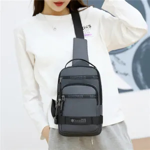 Men's Large Capacity Korean Lightweight Nylon Cloth Men's Chest Bags