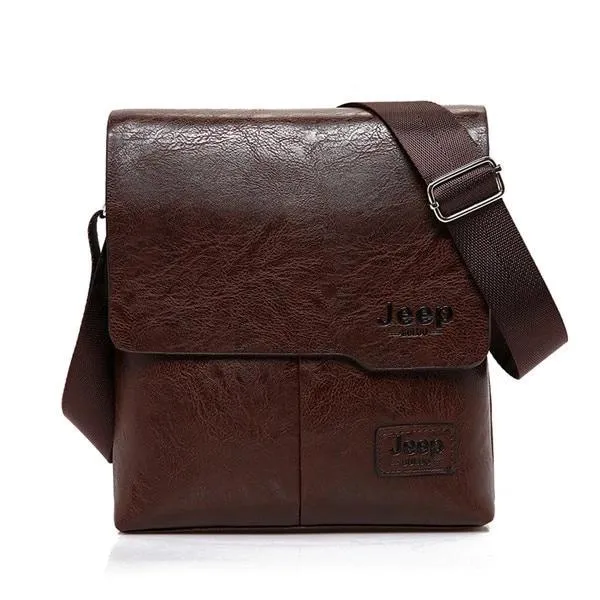Men's Leather Shoulder Bag & Leather Card Wallet