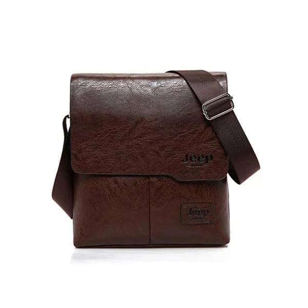 Men's Leather Shoulder Bag & Leather Card Wallet