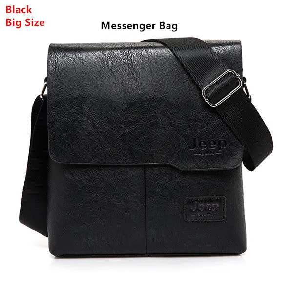Men's Leather Shoulder Bag & Leather Card Wallet
