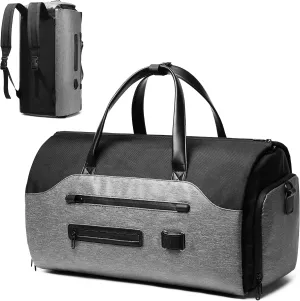 Men's Travel Tote Handbag Oxford Cloth Large Capacity Overnight Weekend Bag Crossbody Duffle Bags for Outdoors Camping (Grey)
