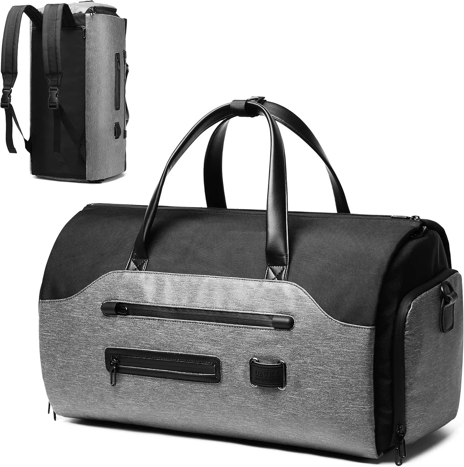 Men's Travel Tote Handbag Oxford Cloth Large Capacity Overnight Weekend Bag Crossbody Duffle Bags for Outdoors Camping (Grey)