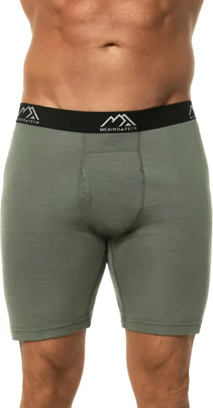 Merino.tech Merino Wool Boxer Briefs Men - Merino Wool Underwear Breathable Dry Fit Comfy Sports Base Layer for Men