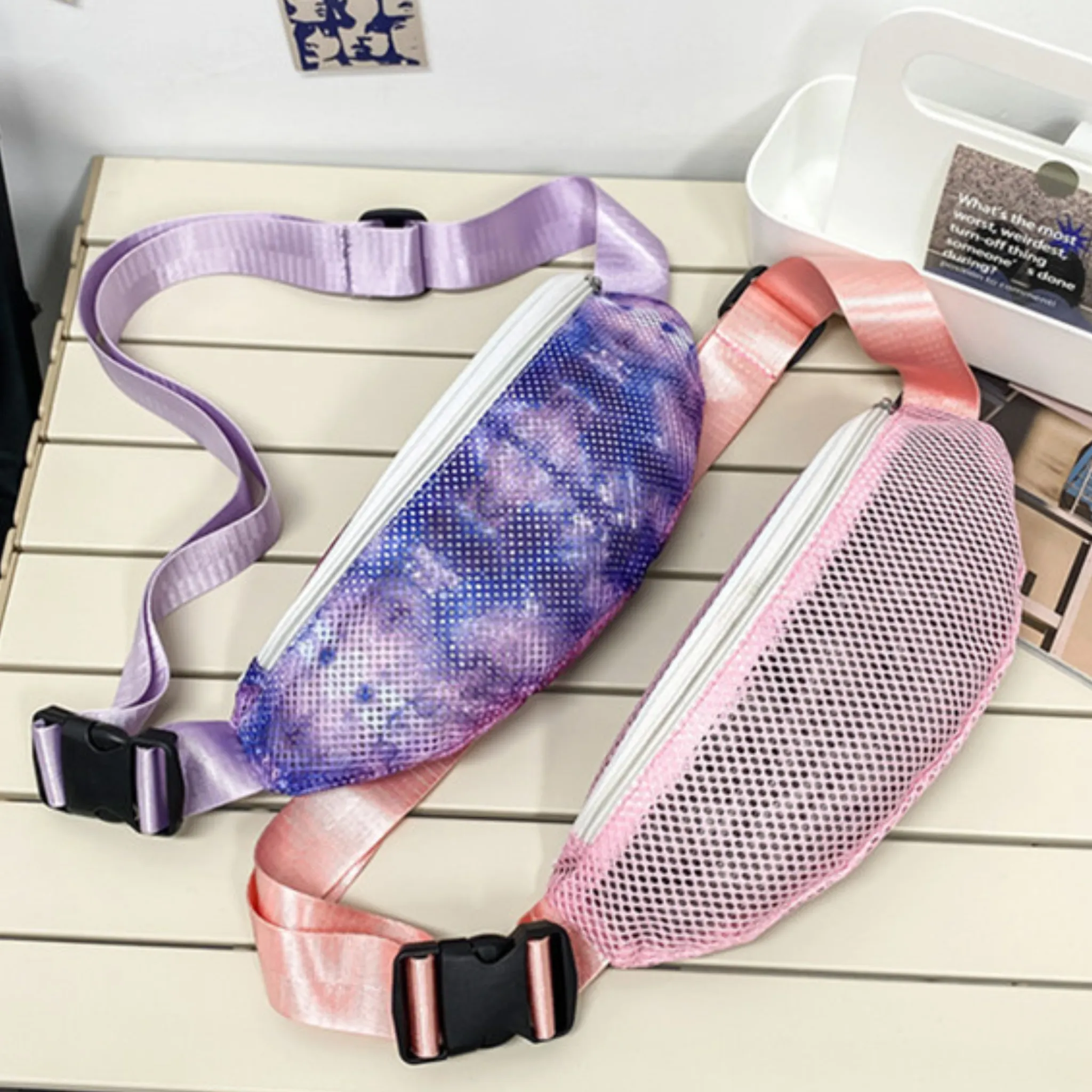 Mesh Fanny Pack Crossbody Bag