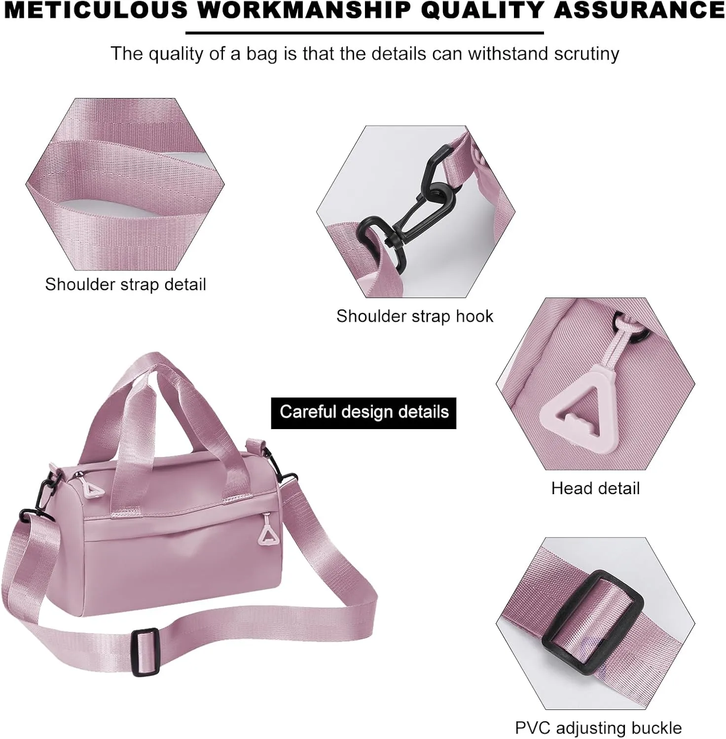 Mini Gym Bag Waterproof Gym Tote Bag Portable Fitness Shoulder Bag for Sports Travel