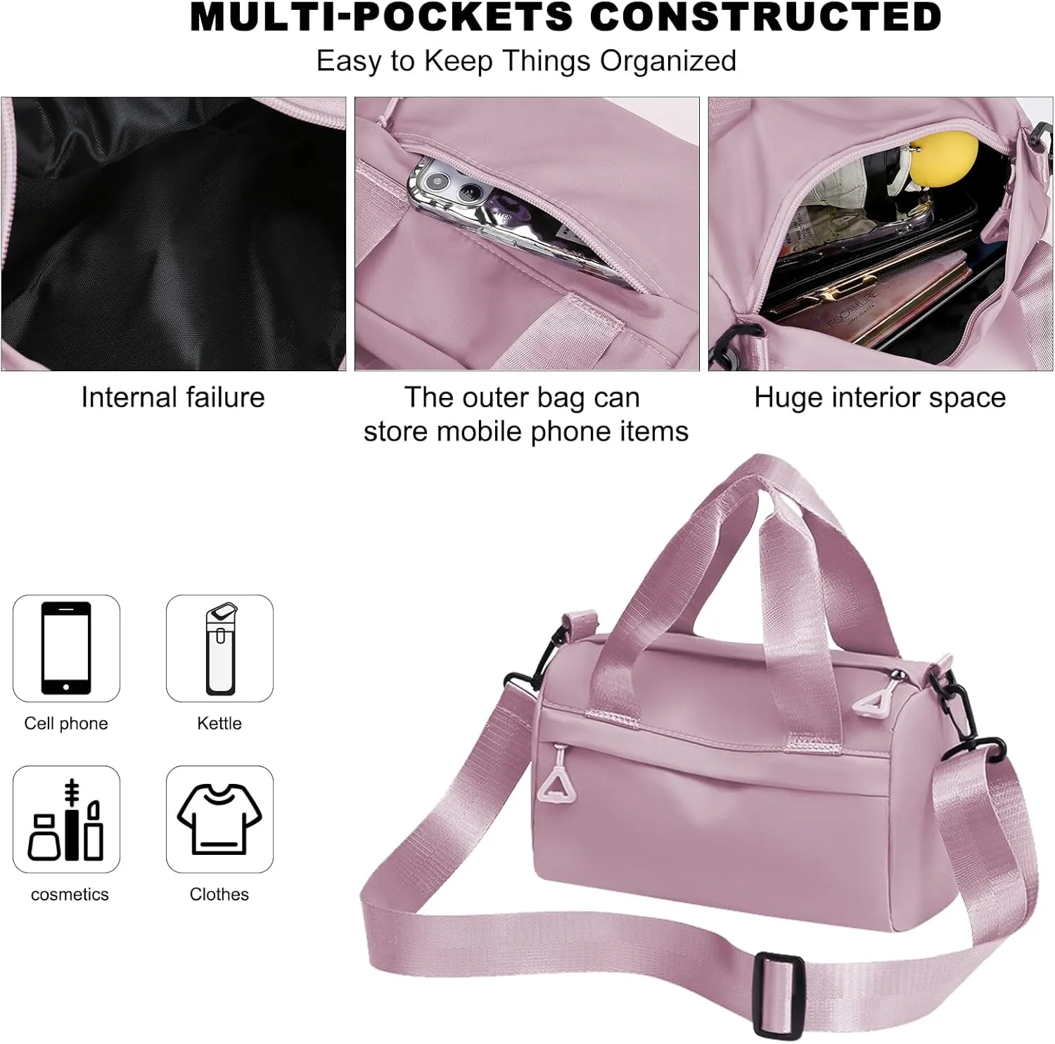 Mini Gym Bag Waterproof Gym Tote Bag Portable Fitness Shoulder Bag for Sports Travel