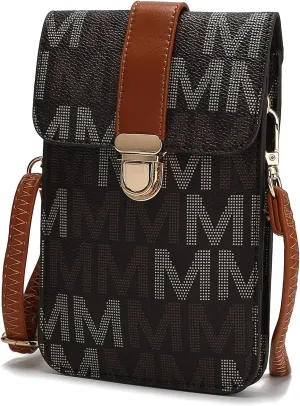 MKF Small Crossbody Cell Phone Purse Wallet for Women – PU Leather Cellphone Bag – Case with Shoulder Strap