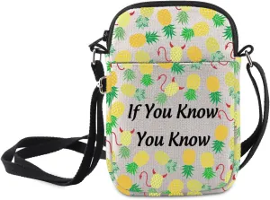 MNIGIU Funny Pineapple Shoulder Bag Upside Down Pineapple Crossbody Bag Swinger Gift Party Gift