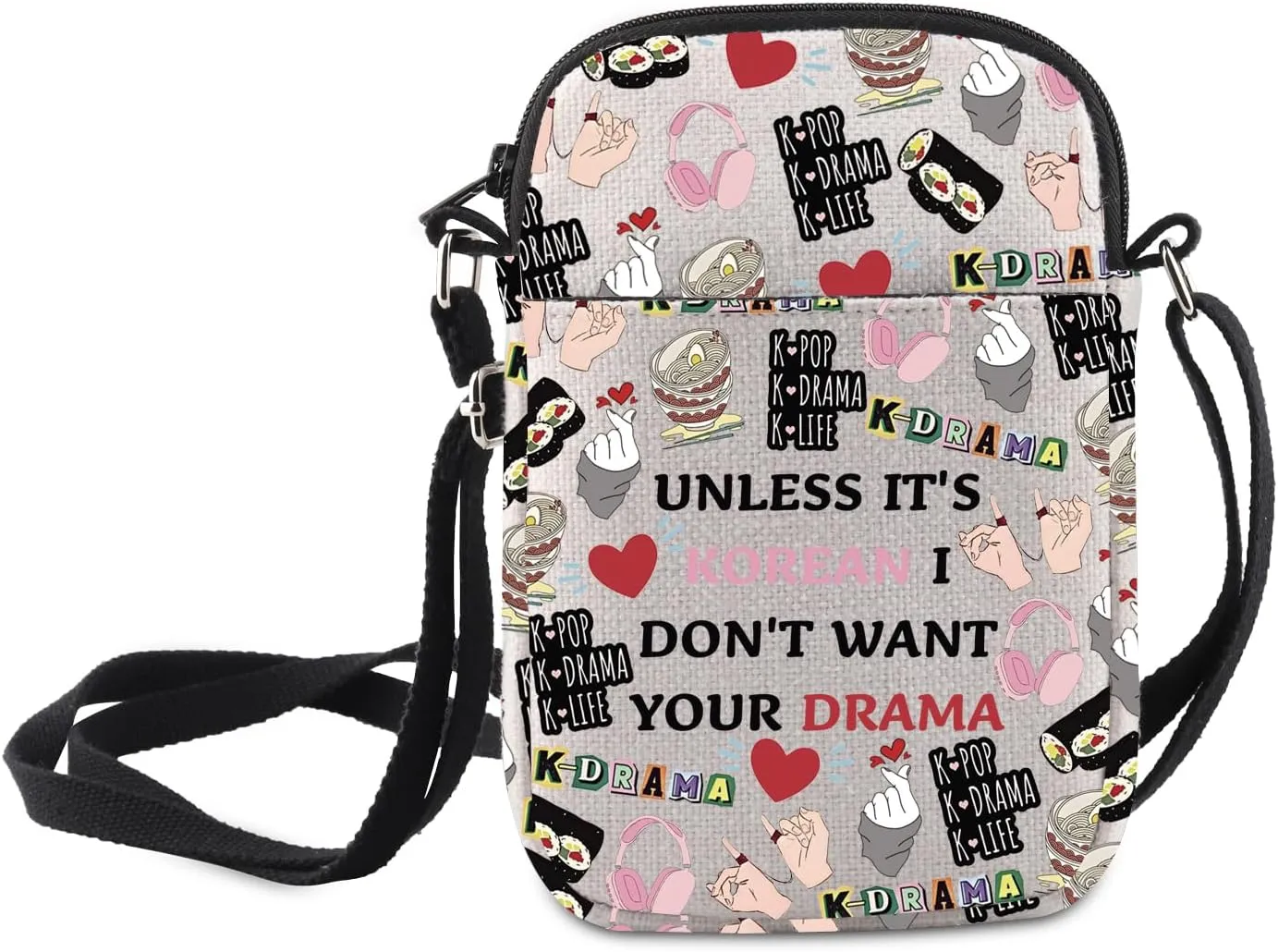 MNIGIU Korean Lover Gift Korean Obsessed Crossbody Bag Korean Tv Fans Gift Korean Drama Addicts Handbag
