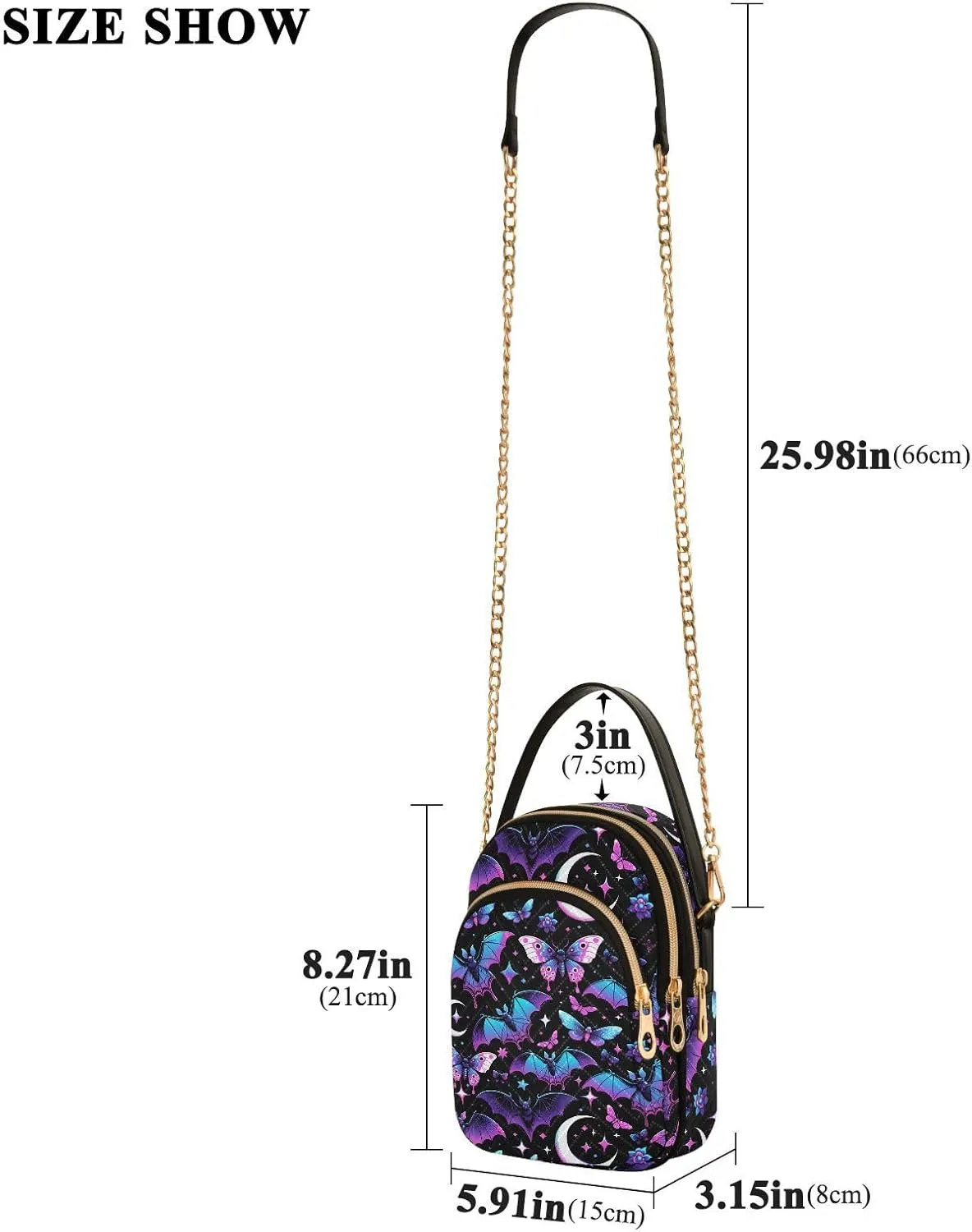 MNSRUU Quilted Crossbody Bags for Women Trendy, Women's Crossbody Handbags Goth Skull Travel Cell Phone Purses Bags