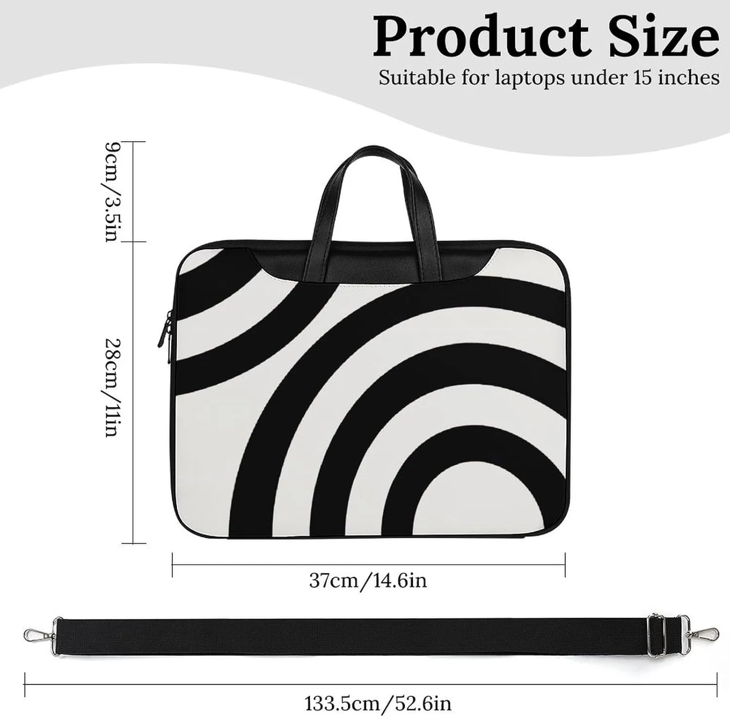 Mud Print Style Portable Leather Laptop Bag