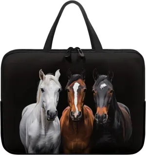 Mumeson Horses Laptop Bag Briefcase Handbag for Womens Compatible with MacBook MacBook Pro Laptop Sleeve Bag for Womens Teen Laptop Computer Pocket Case Briefcase