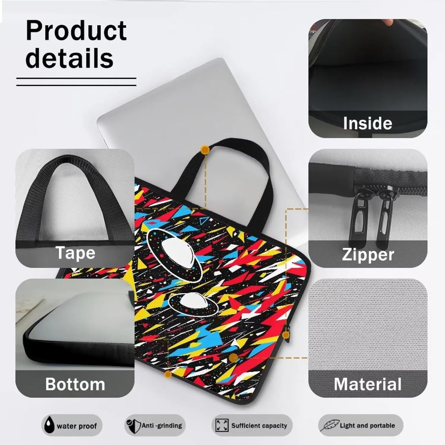 Mumeson Laptop Cover Bag,Durable Laptop Computer Carrying Bag Handbag Tablet Briefcase Handbag Slim Laptop Case Tote Bag