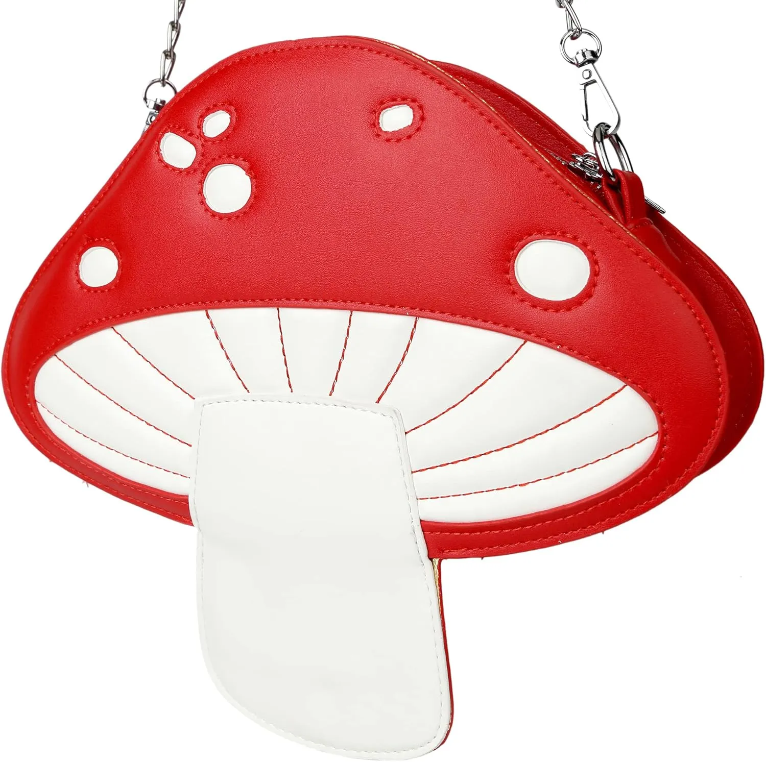 Mushroom Shoulder Purses,PU Lovely Botany CrossBody Bag for Girl Women