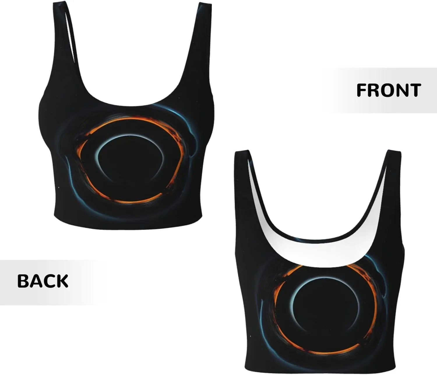 Mysterious Cosmic Black Holes Prints Women's Sports Vest - Lightweight and Breathable Yoga Workout Fitness