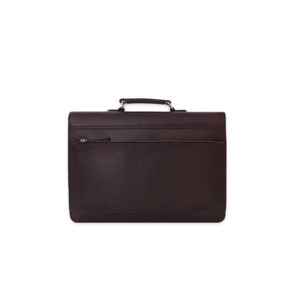 Nappa Dori Dark Brown Norman Laptop Bag