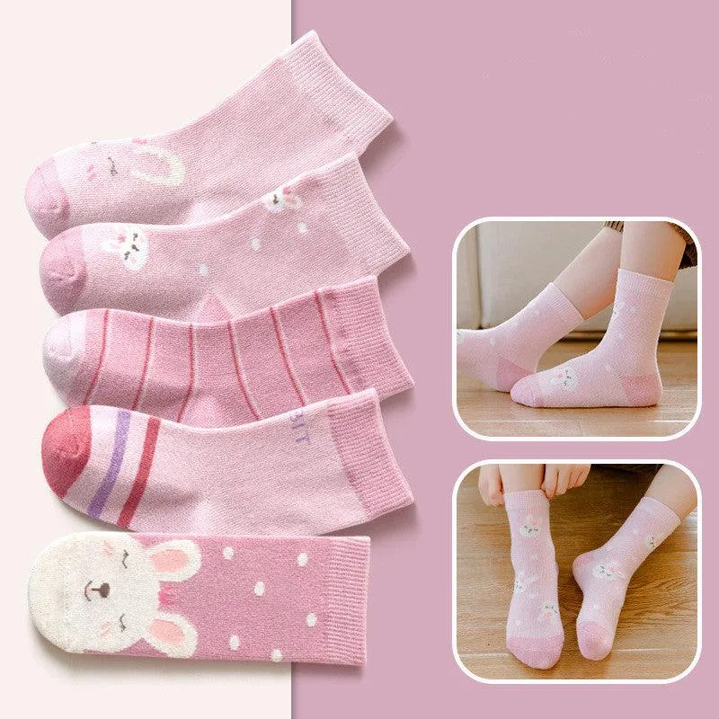 New Cartoon Rabbit Cute 1-12 Year Old Student Socks