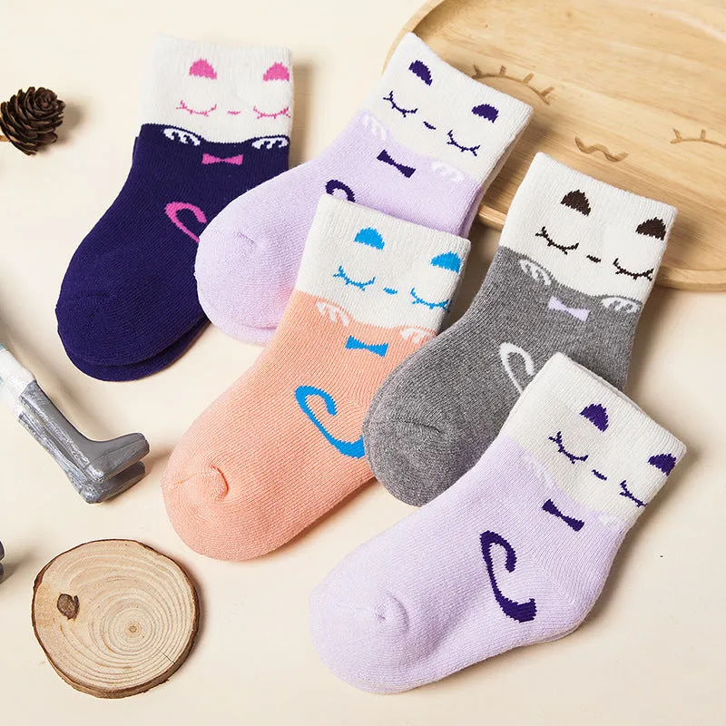 New winter cotton socks baby socks thick cotton socks and Terry relent children baby socks