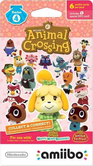 Nintendo Animal Crossing amiibo Cards Series 4 (6-Pack) - Nintendo Wii U