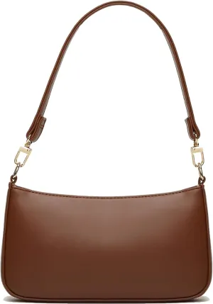 NIUEIMEE ZHOU Shoulder Bag for Women Retro Vegan Leather Classic Clutch Tote HandBags Purses with Zipper Closure
