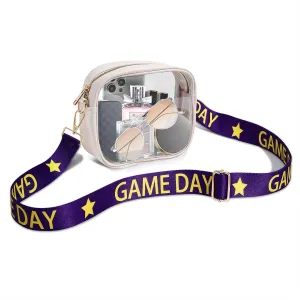 NLCAC Clear Bag for Stadium Events Game Day Clear Stadium Bag Adjustable Straps Crossbody Shoulder Bag for Sports Concerts