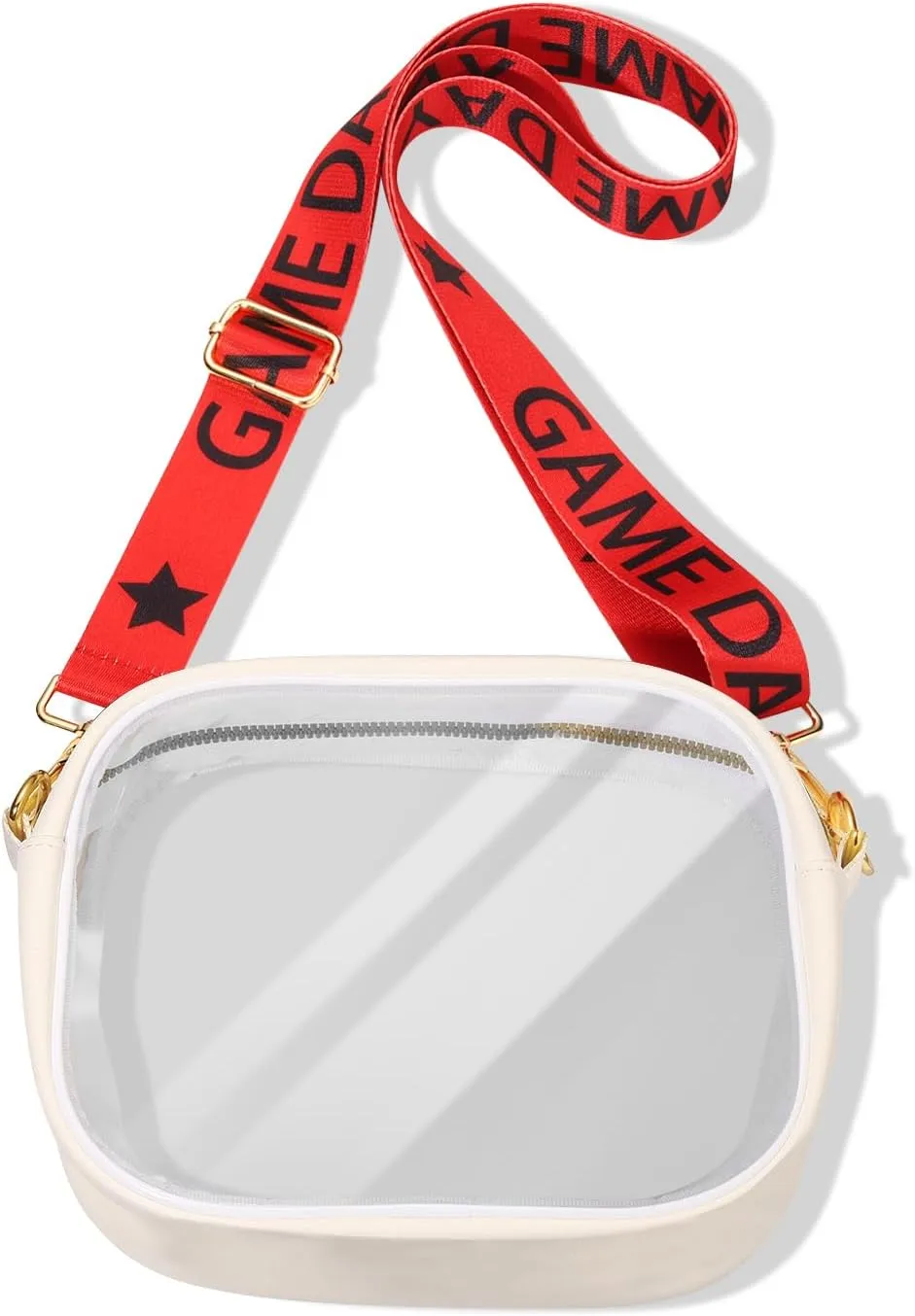 NLCAC Clear Bag for Stadium Events Game Day Clear Stadium Bag Adjustable Straps Crossbody Shoulder Bag for Sports Concerts