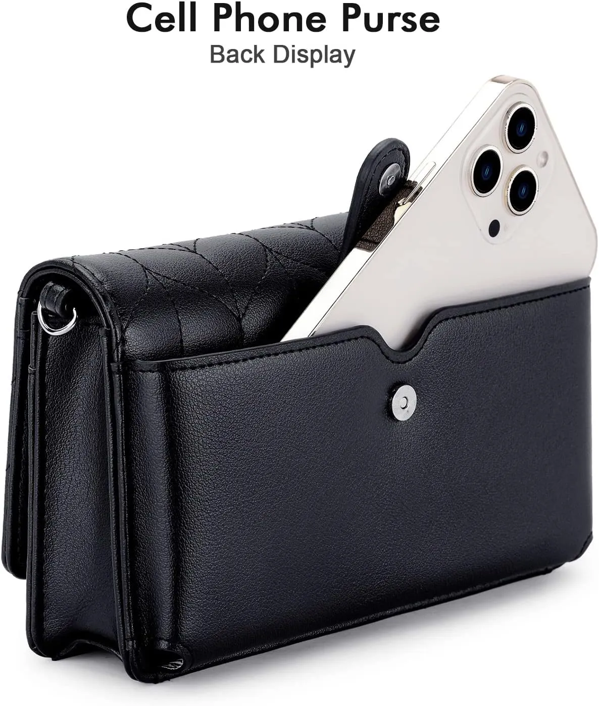 nuoku Crossbody Bag for Women Cellphone Little Purse with Credit Card Slots Lightweight Leather Wristlet Wallet