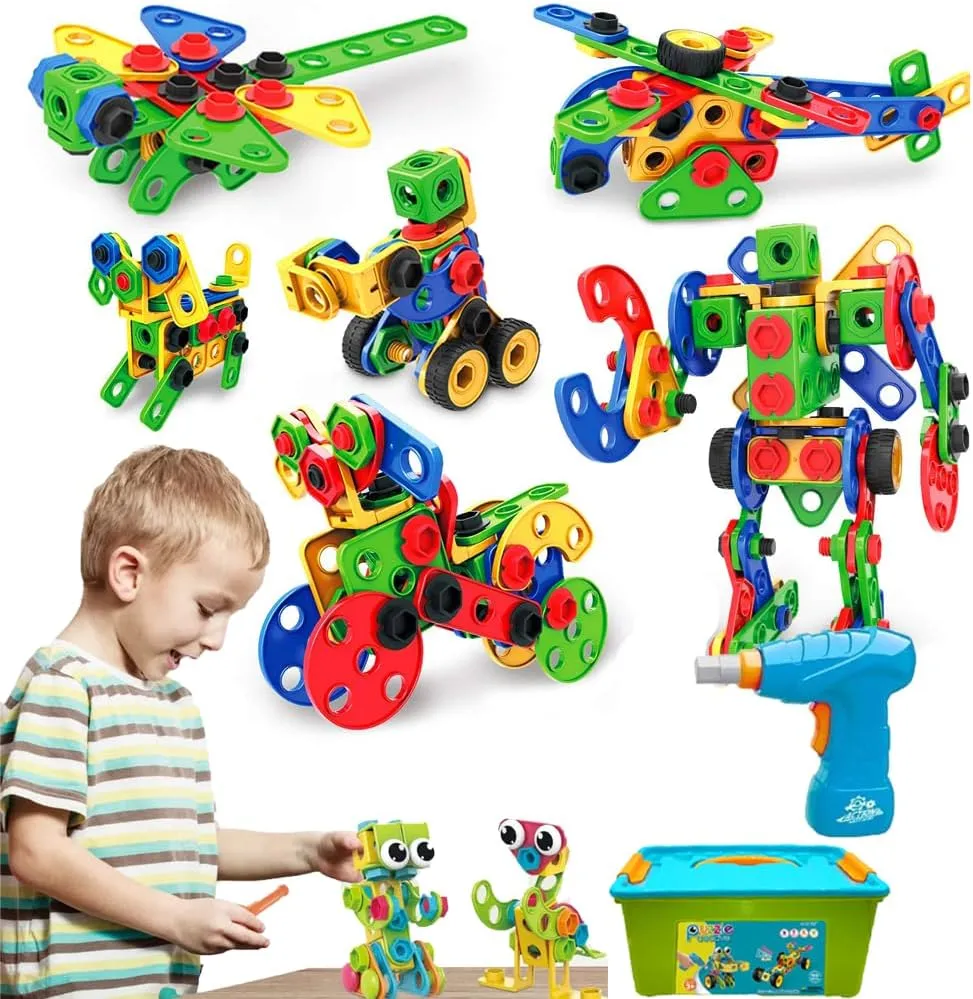 NXONE 3D Creative Building Blocks Set, Multi-Functional, Educational, DIY Assembly Puzzle Toy for Kids, Enhances STEM Education for Kids Ages 3 , Perfect for Early Learning and Childhood Development