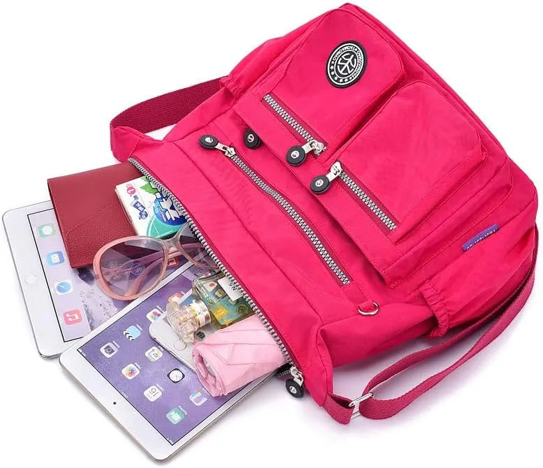 Nylon Crossbody Bag for Women Travel Purses and Handbag Large Capacity Waterproof Shoulder Bag
