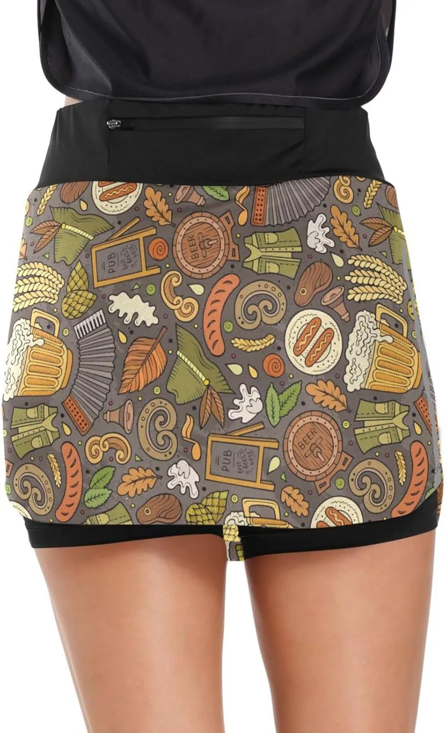Ocean Sharks Women's Active Performance Skort Lightweight Skirt for Running Tennis Golf Workout Sports