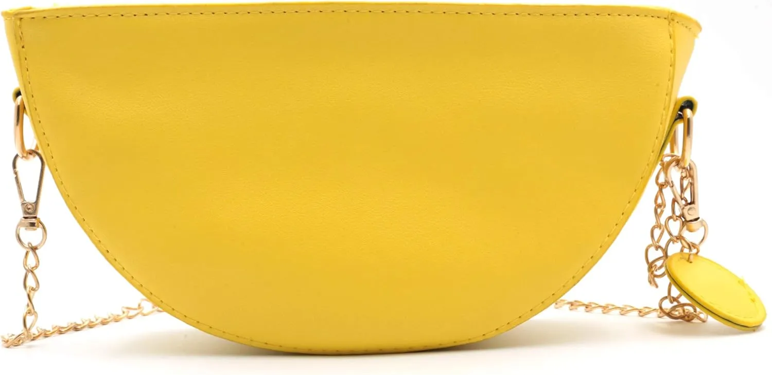 Orange CrossBody Purse Bag,PU Phone Shoulder Wallet for Women Girl