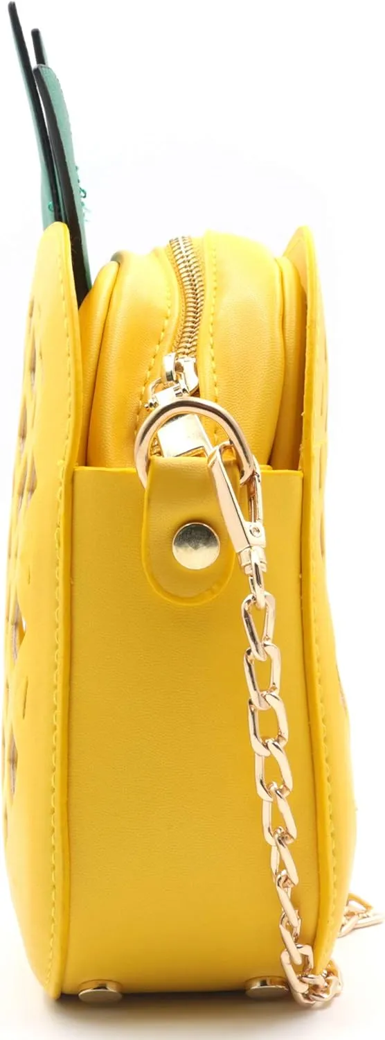 Orange CrossBody Purse Bag,PU Phone Shoulder Wallet for Women Girl