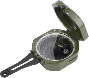 Outdoor Compass, Magnetic Declination Adjuster Compass Zinc Alloy Shockproof Crush Professional for Geological Surveys