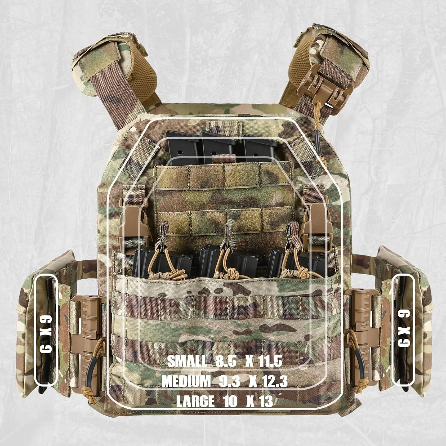 Outdoor Sports Quick Release Tactical Vest, Airsoft Vests for Paintball, Adjustable Breathable Lightweight Vest