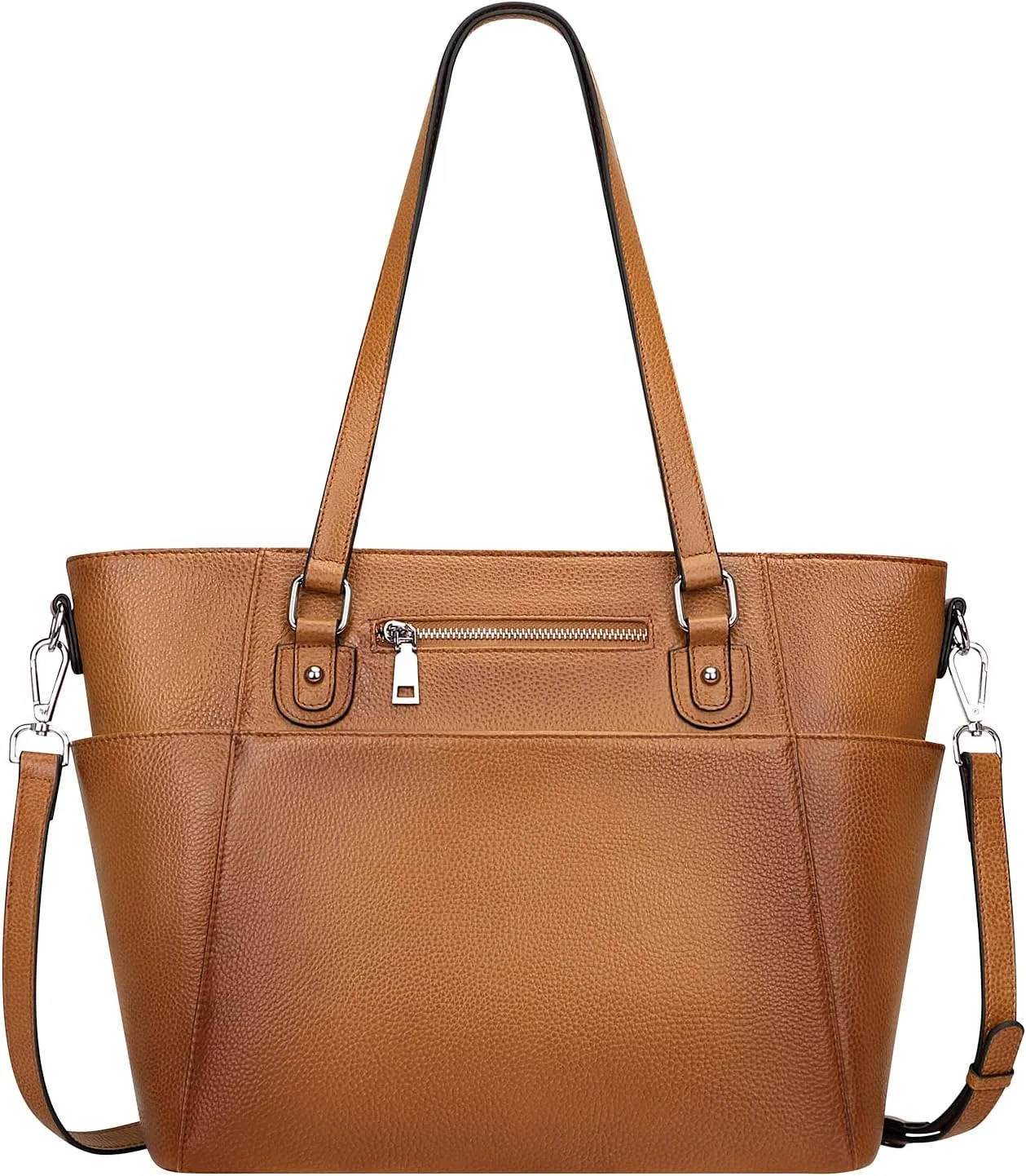 Over Earth Women Leather Handbags Genuine Leather Tote Shoulder Bag Crossbody with Multi Pockets
