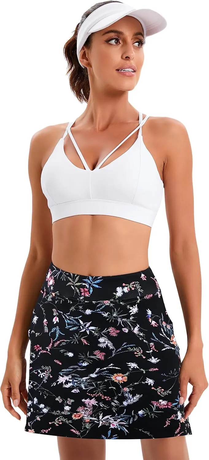 Oyamiki Women's Active Athletic Skort Lightweight Tennis Skirt Perfect for Running Training Sports Golf